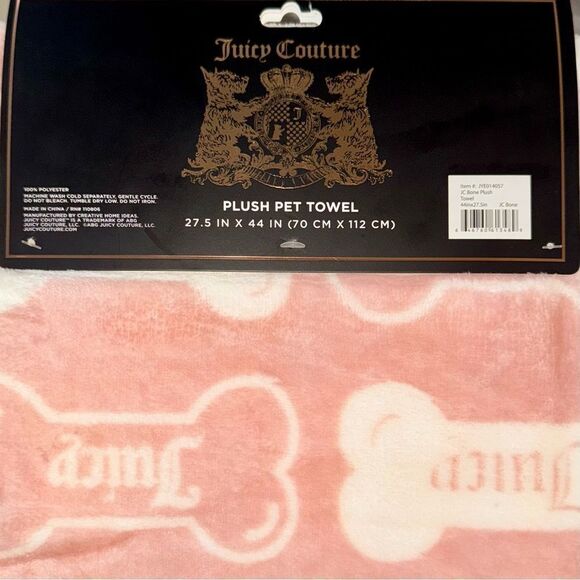 Juicy Couture Pet Soft Plush Pink Microfiber Throw Blanket for Cats Dogs - Picture 8 of 11